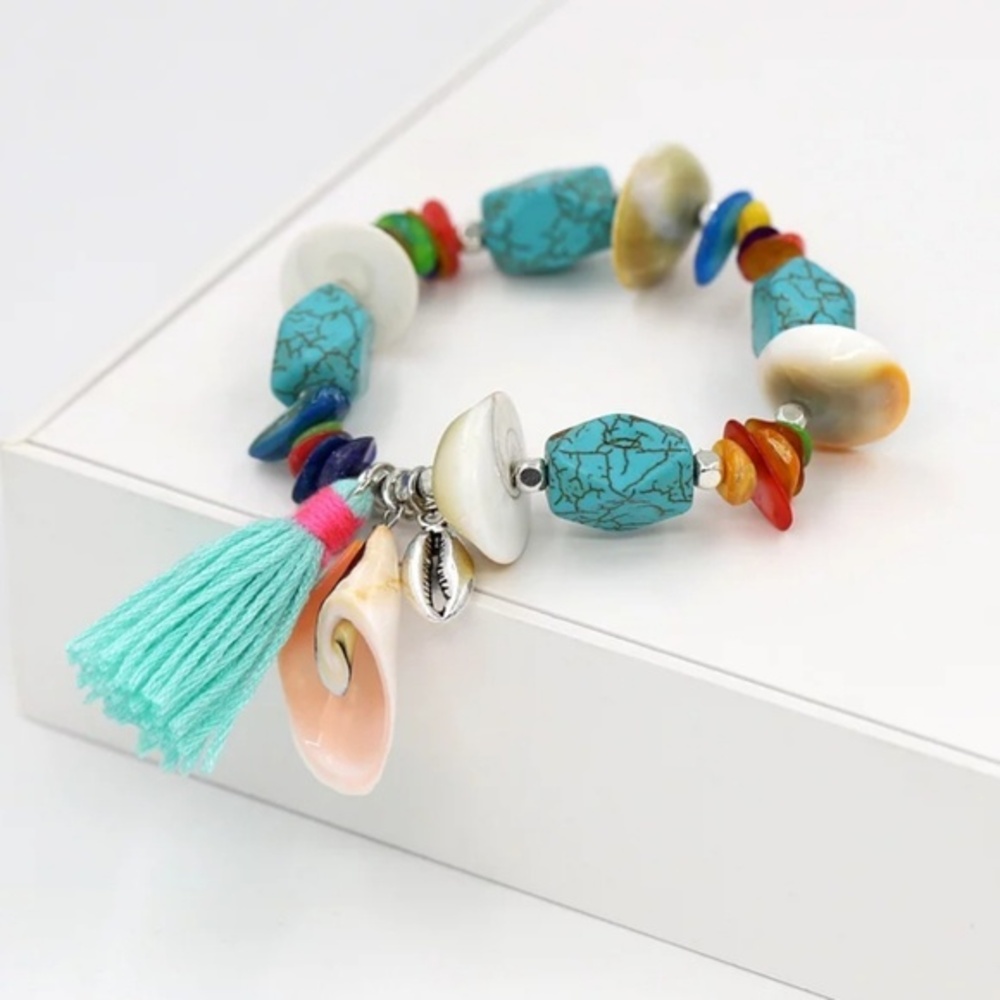 Beach vibes tassel bracelet